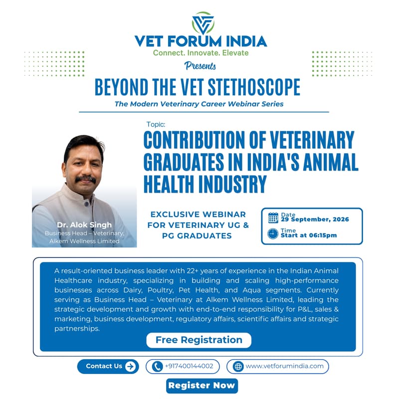 Cover Image for Contribution of Veterinary Graduates in India's Animal Health Industry