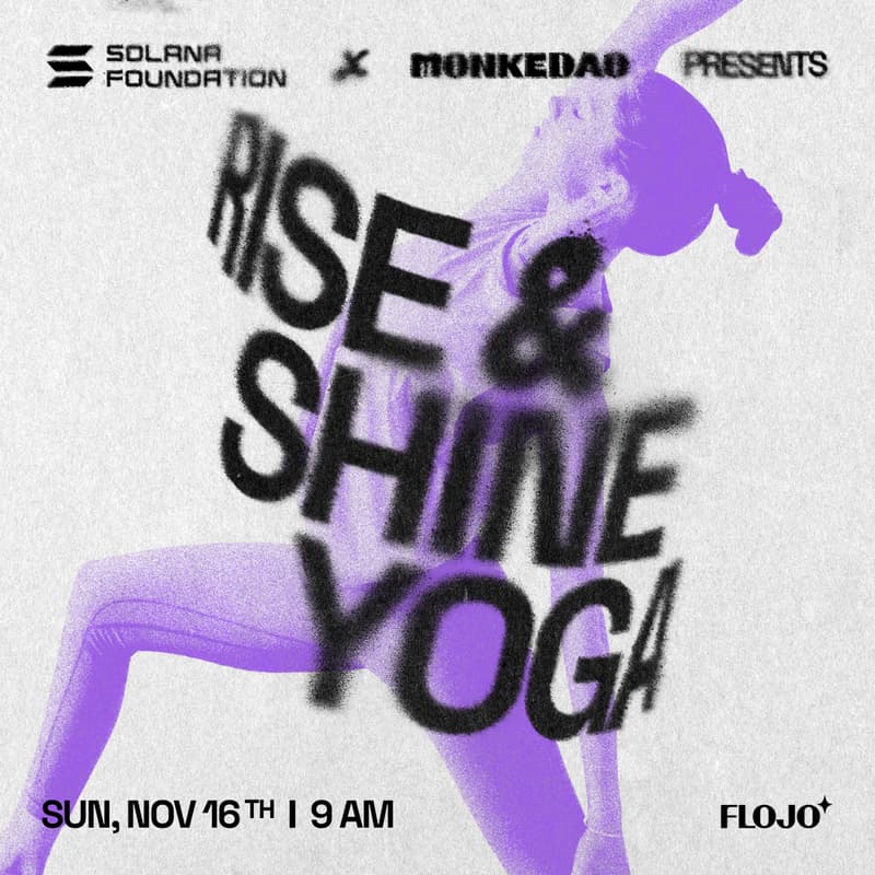 Cover Image for Solana Fitness Zone: Rise & Shine Yoga by MonkeDAO | Breakpoint 2026