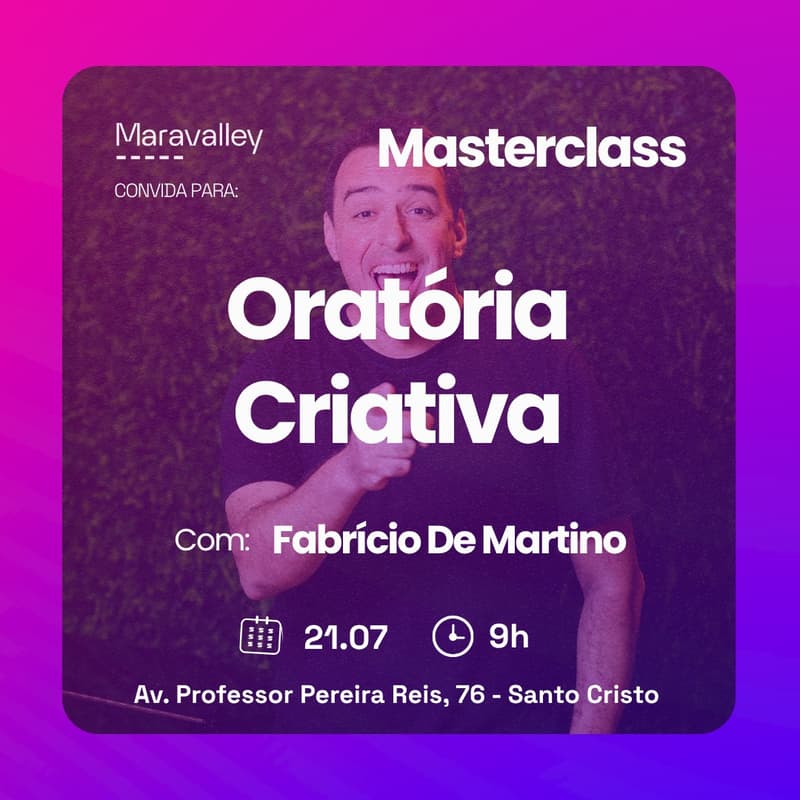 Cover Image for Masterclass - Oratória Criativa