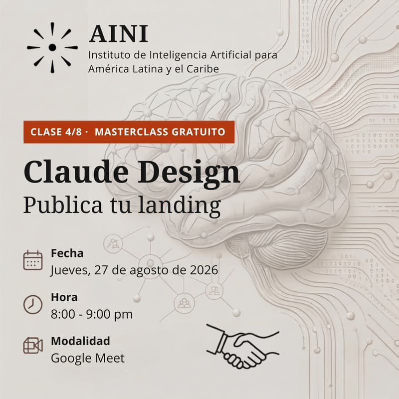 Foto de portada de AINI Academy - Clase 4/8: Claude Design - Publica tu landing (Entrega 1 de 2)