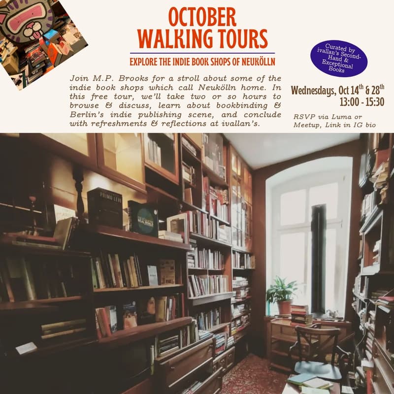 Cover Image for Free Walking Tour: Indie Book Shops of Neukölln