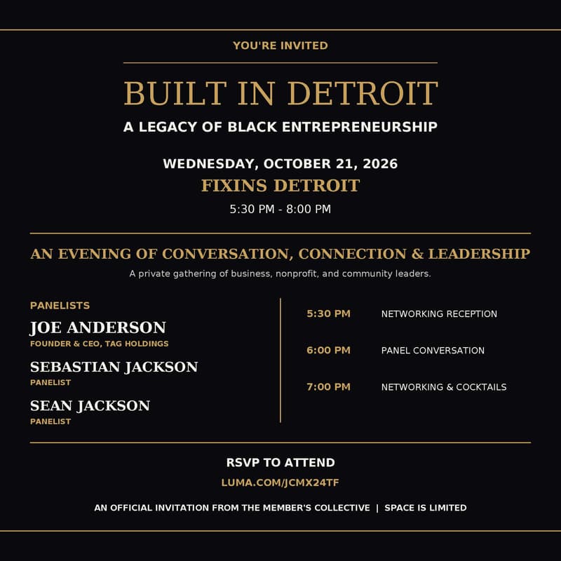 Cover Image for The Member's Collective Presents | "Built in Detroit: A Legacy of Black Entrepreneurship"