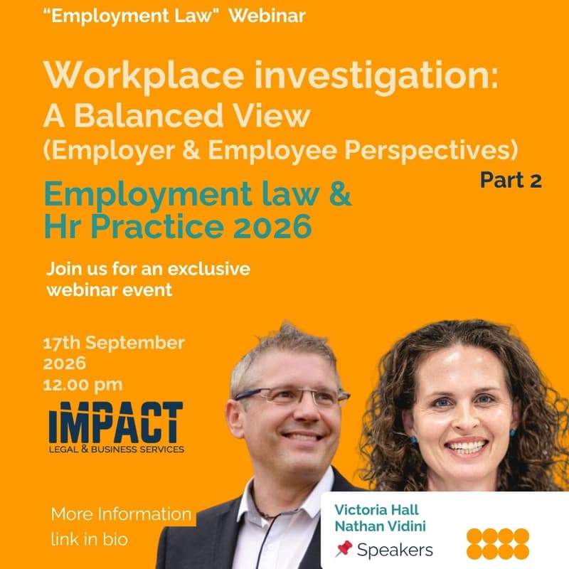 Cover Image for Workplace Investigations: A Balanced View (Employer & Employee Perspectives) Take Two