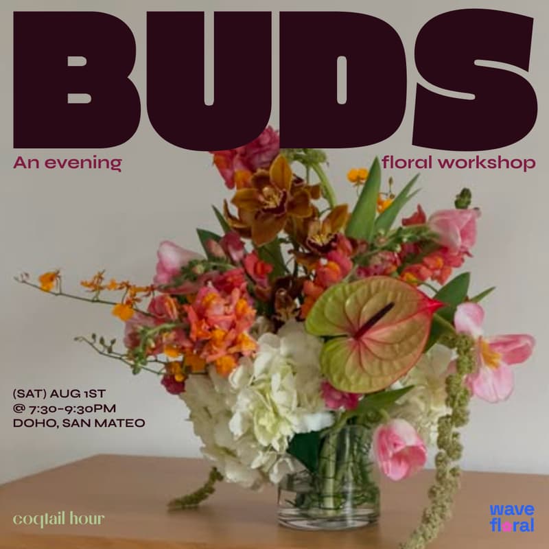 Cover Image for BUDS #2: An evening floral workshop w/ Wave Floral 🌼