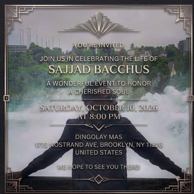 Cover Image for Celebrating the life of Sajjad Bacchus