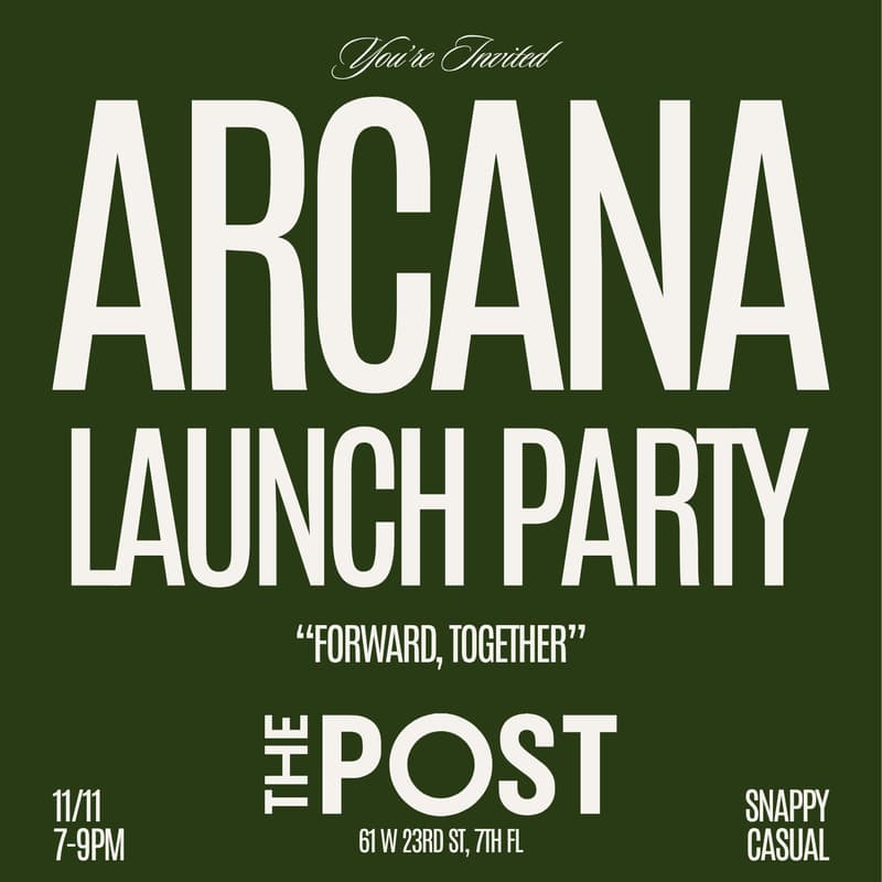 Cover Image for Arcana Launch Party