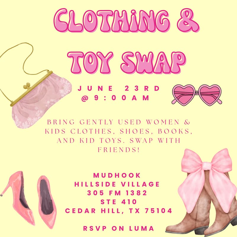 Cover Image for June 23rd: Mom Walks - South DFW: Clothing & Toys Swap