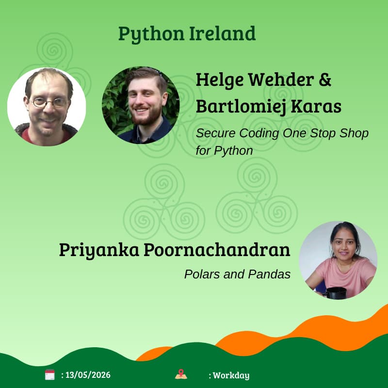Cover Image for Python Ireland May 2026 Meetup