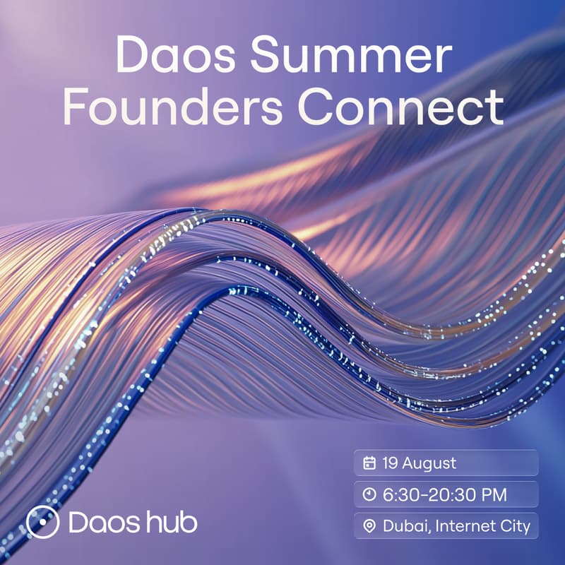 Cover Image for Daos Summer Founders Connect: Drinks & 60-Second Pitches