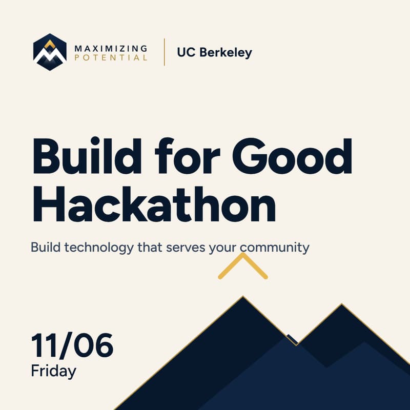 Cover Image for Social Good Hackathon: Maximizing Potential @ UC Berkeley