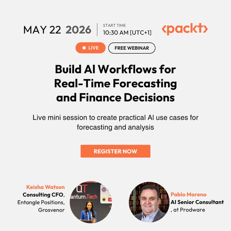 Cover Image for 🚀 Build AI Workflows for Real-Time Forecasting and Finance Decisions [FREE WEBINAR]