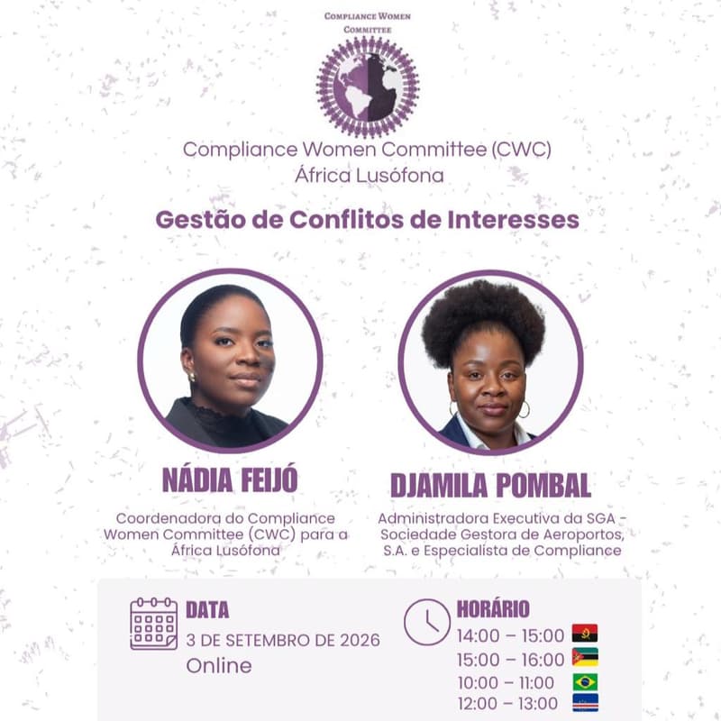 Cover Image for Compliance Women Committee (CWC) África Lusófona apresenta: Gestão de Conflitos de Interesses
