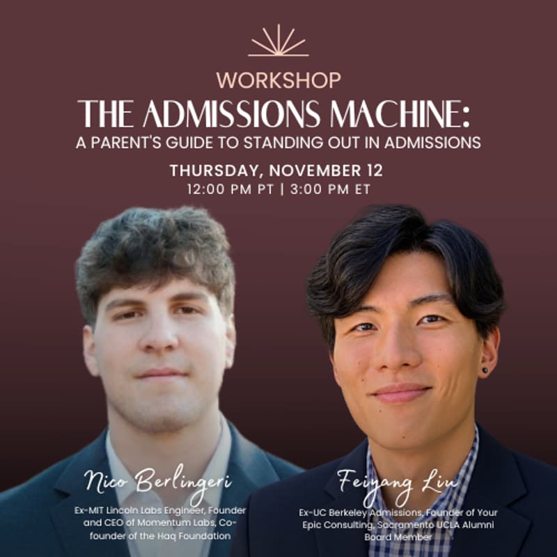 Cover Image for The Admissions Machine: A Parent's Guide to Standing Out in Admissions