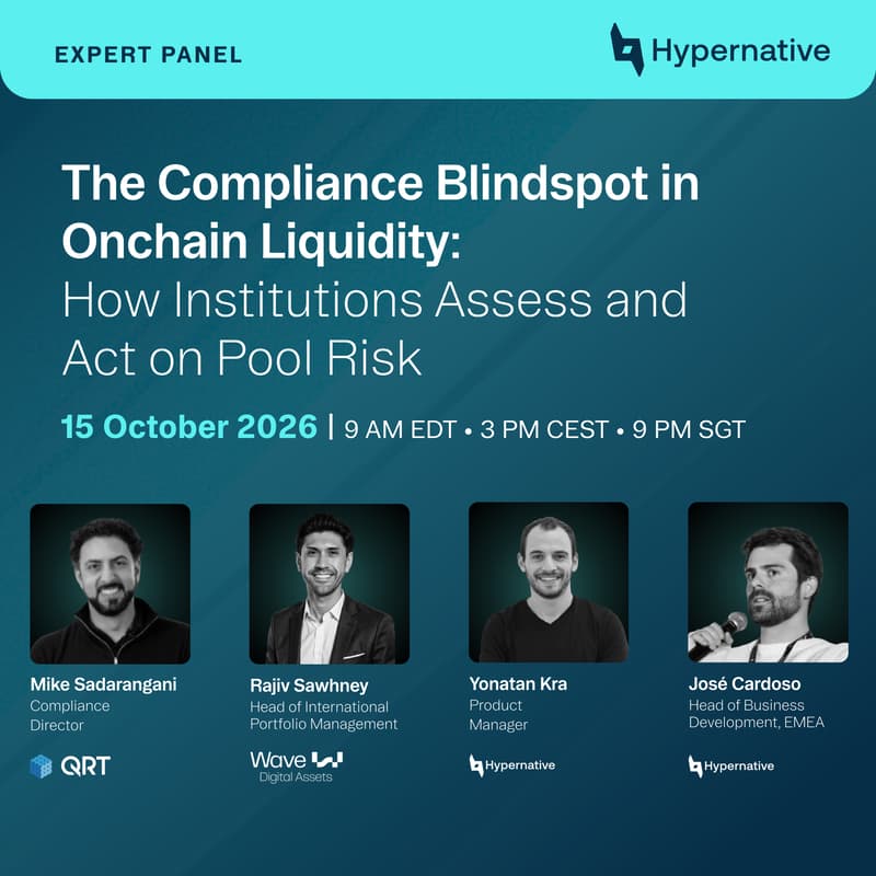 Cover Image for The Compliance Blindspot in Onchain Liquidity: How Institutions Assess and Act on Pool Risk