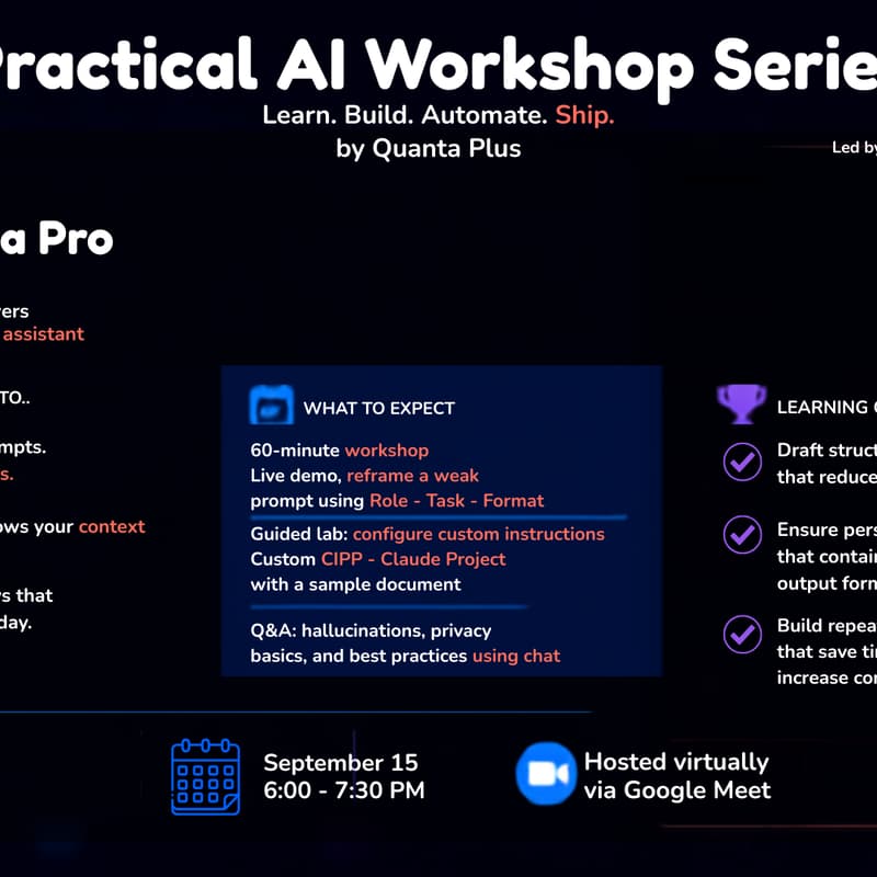Cover Image for Practical AI Workshop Series Part 1 - Prompt Like a Pro