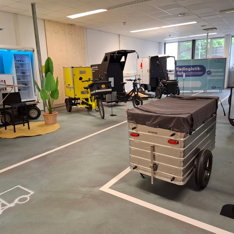 Titelbild für Radlogistik in München - EU-Projekt metaCCAZE: Besichtigung von Deutschlands größtem Radlogistik-Hub