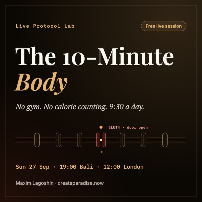 Cover Image for The 10-Minute Body — Live from Bali with Maxim Lagoshin