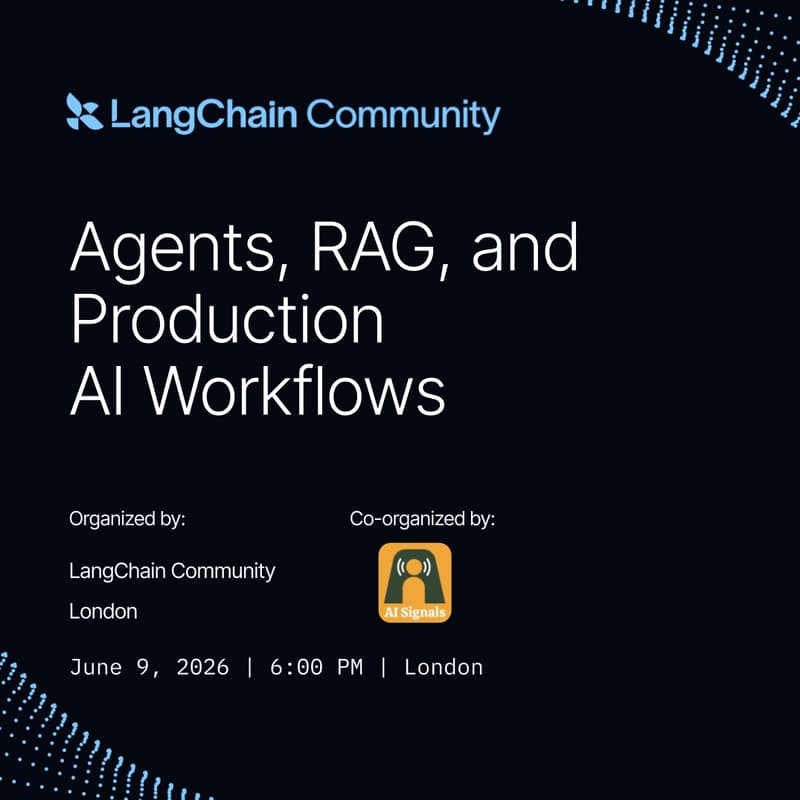 Cover Image for AI Signals x LangChain Community #32: Agents, RAG, and Production AI Workflows
