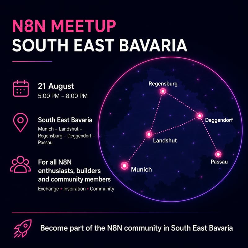 Cover Image for n8n Meetup Southeast Bavaria: Automation, AI & Workflows