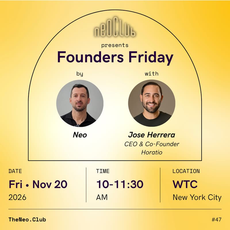 Cover Image for Founders Friday by Neo with Jose Herrera