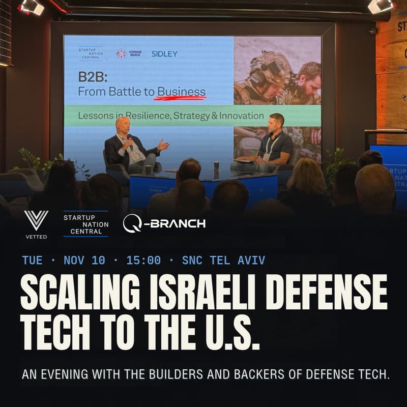 Cover Image for Scaling Israeli Defense Tech to the U.S. | Evening Session