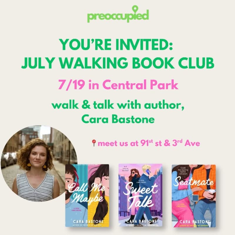 Cover Image for NYC July Walking Book Club with Cara Bastone