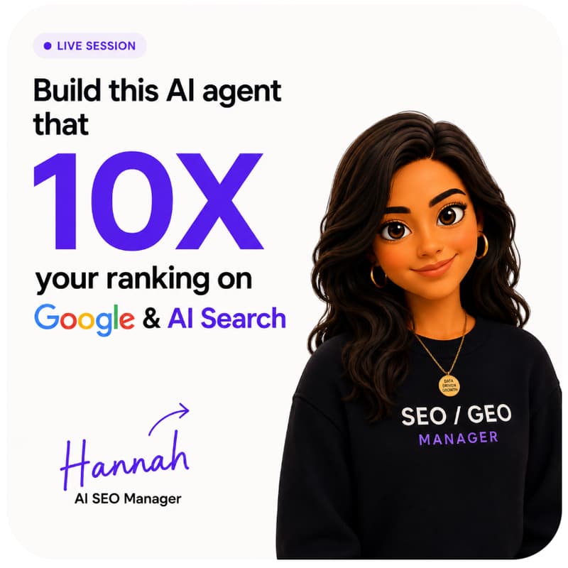 Cover Image for Live Session: Build this AI Agent That 10X’d Our Google & AI Search Rankings