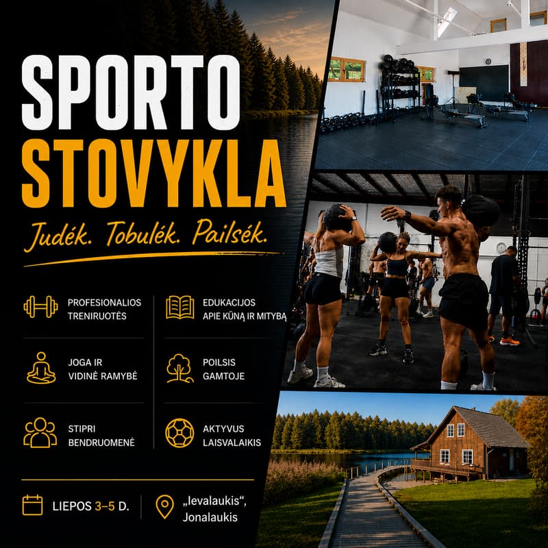 Cover Image for Sporto Stovykla Liepos 3-5d. 🏋🏼