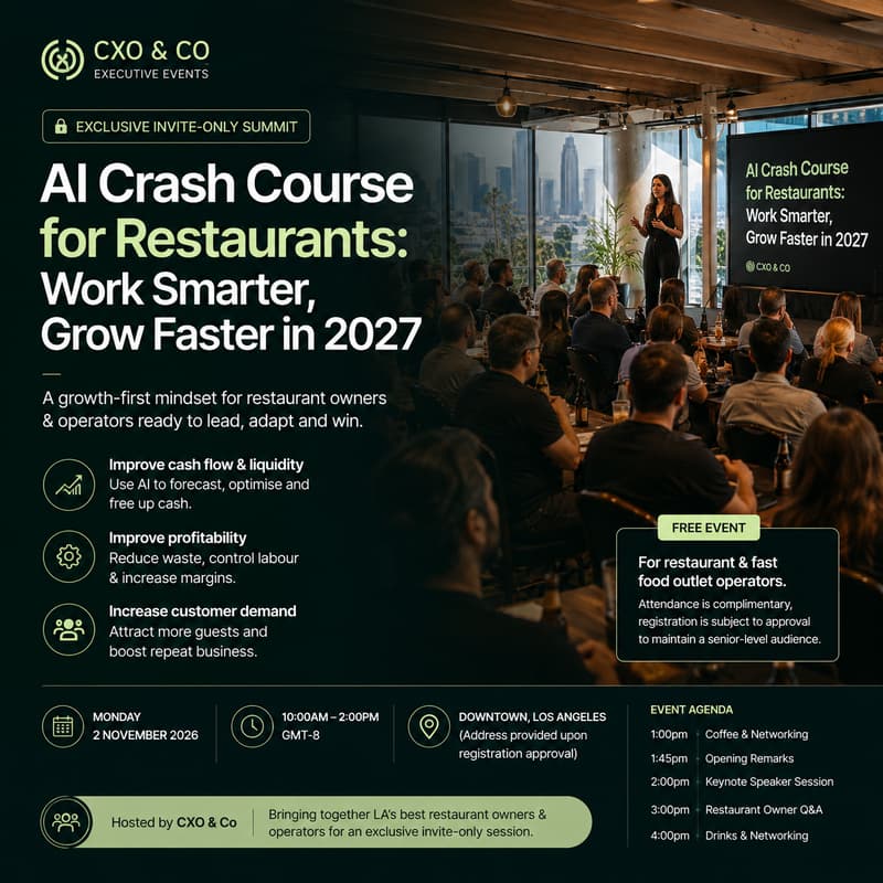 Cover Image for AI Crash Course for Restaurants: Work Smarter, Grow Faster in 2027