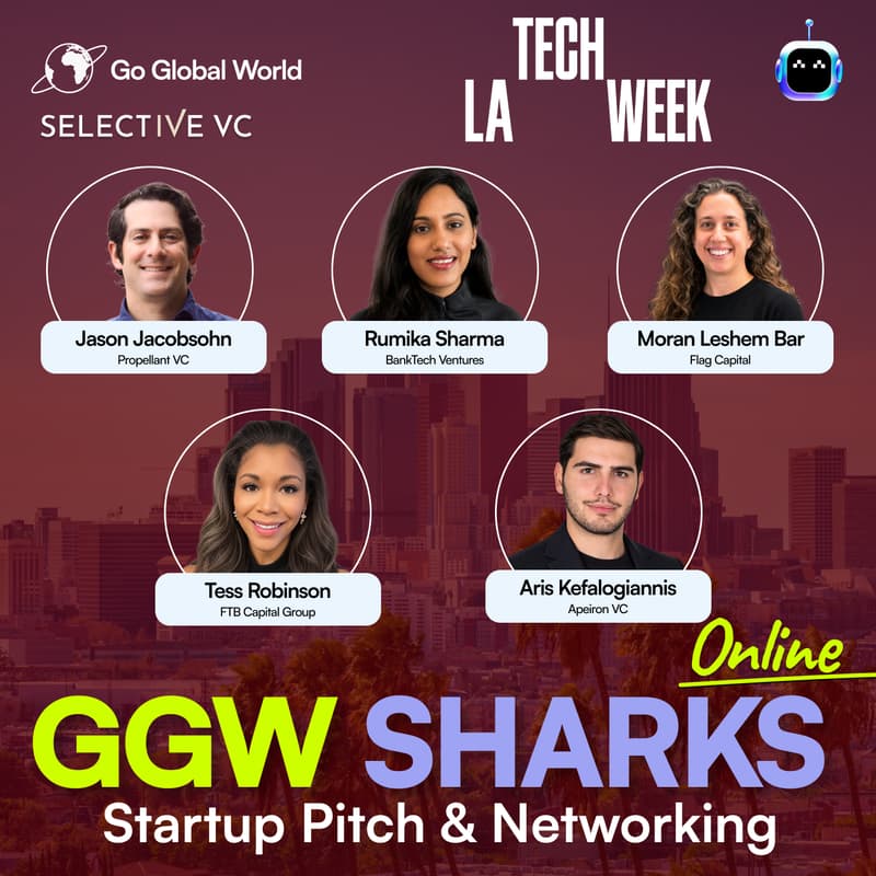 Cover Image for GGW Sharks. AI Founders & Investors - #LATechWeek