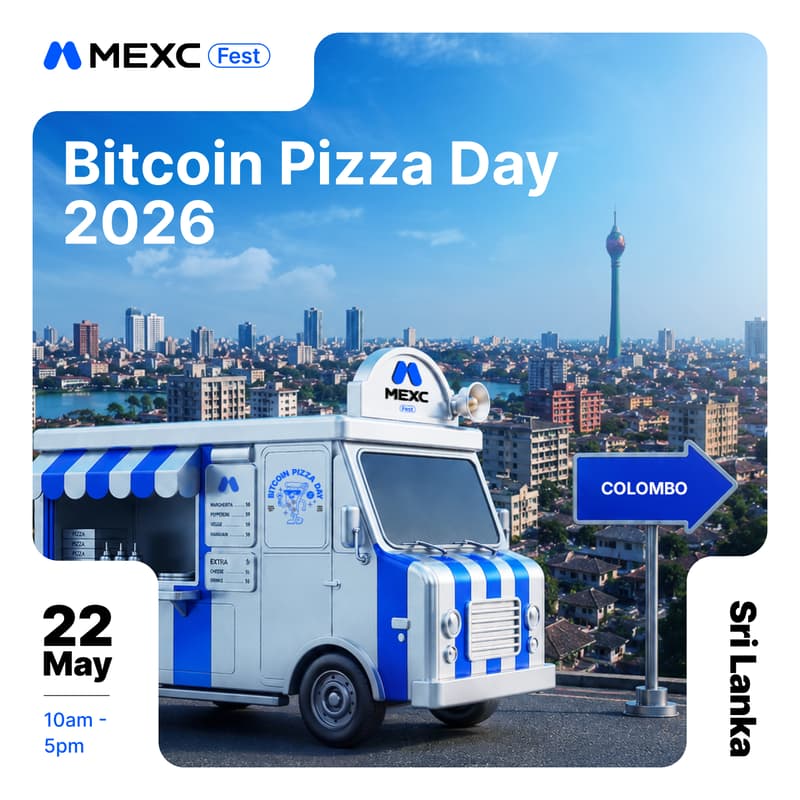 Cover Image for MEXC Fest: Bitcoin Pizza Day : Pizza Truck - FREE PIZZA 🍕
