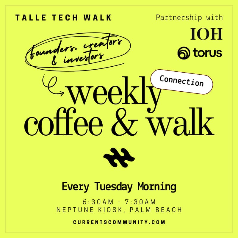 Cover Image for Talle Tech Walk | Weekly Coffee & Walk for Founders, Creators & Investors
