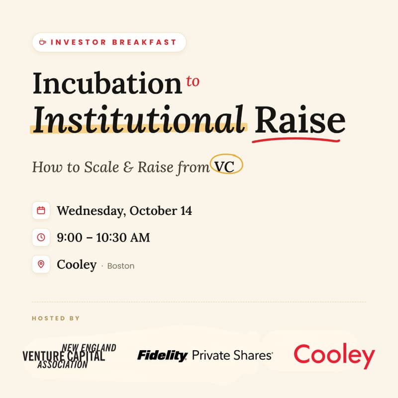 Cover Image for Incubation to Institutional Raise: How to Scale & Raise from VC