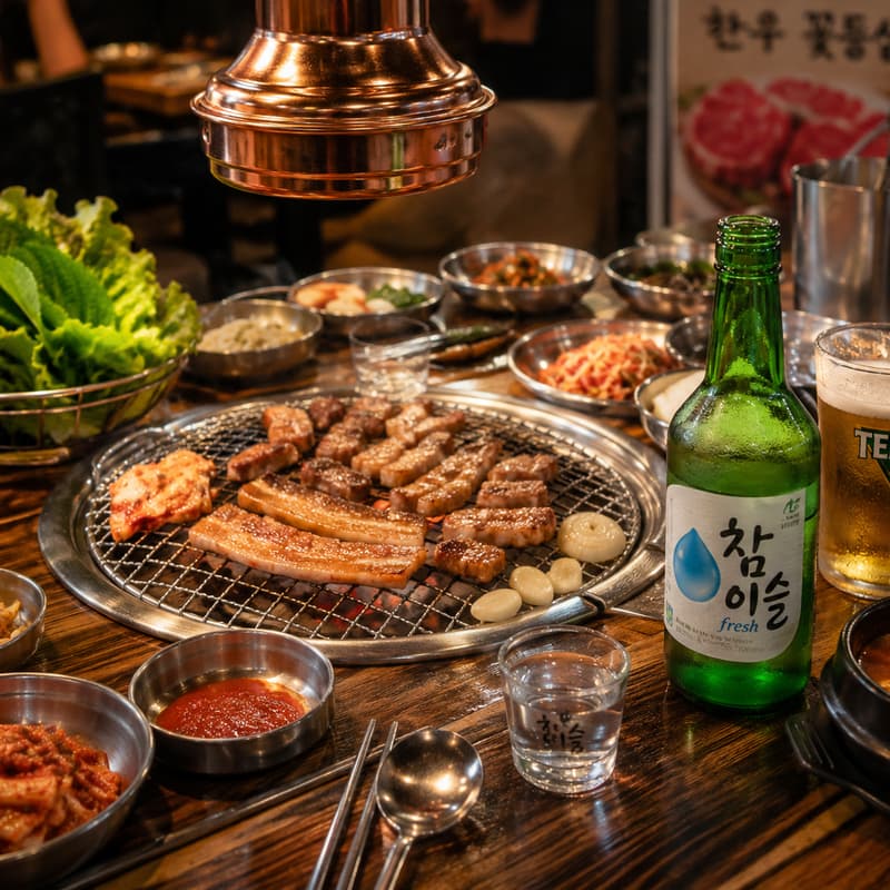 Cover Image for Корейское BBQ: мясо, соджу и новые знакомства