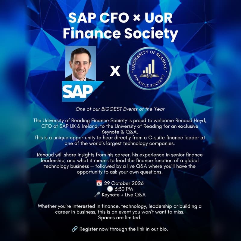 Cover Image for UoR Finance X SAP CFO