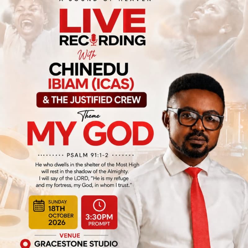 Cover Image for "MY GOD" – Live Recording with Chinedu Ibiam