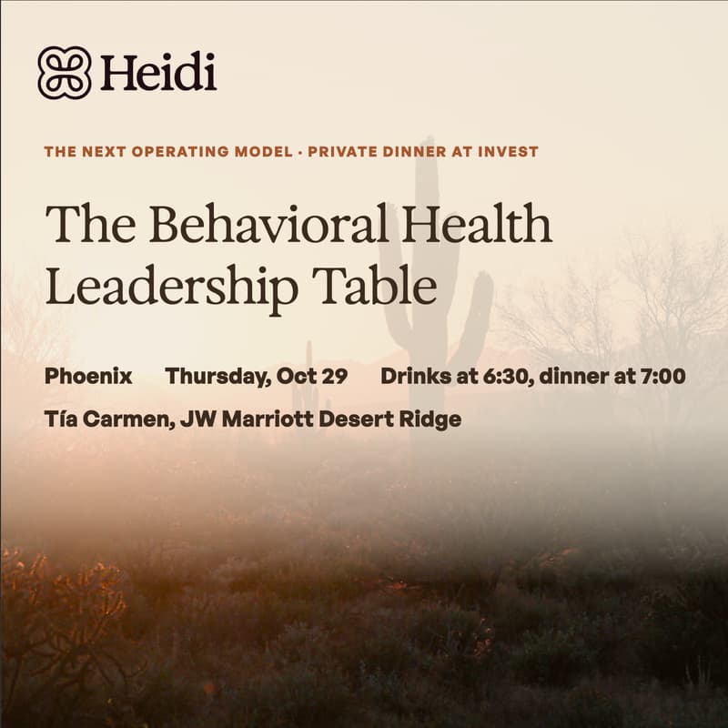 Cover Image for The Behavioral Health Leadership Table | Phoenix | Hosted by Heidi