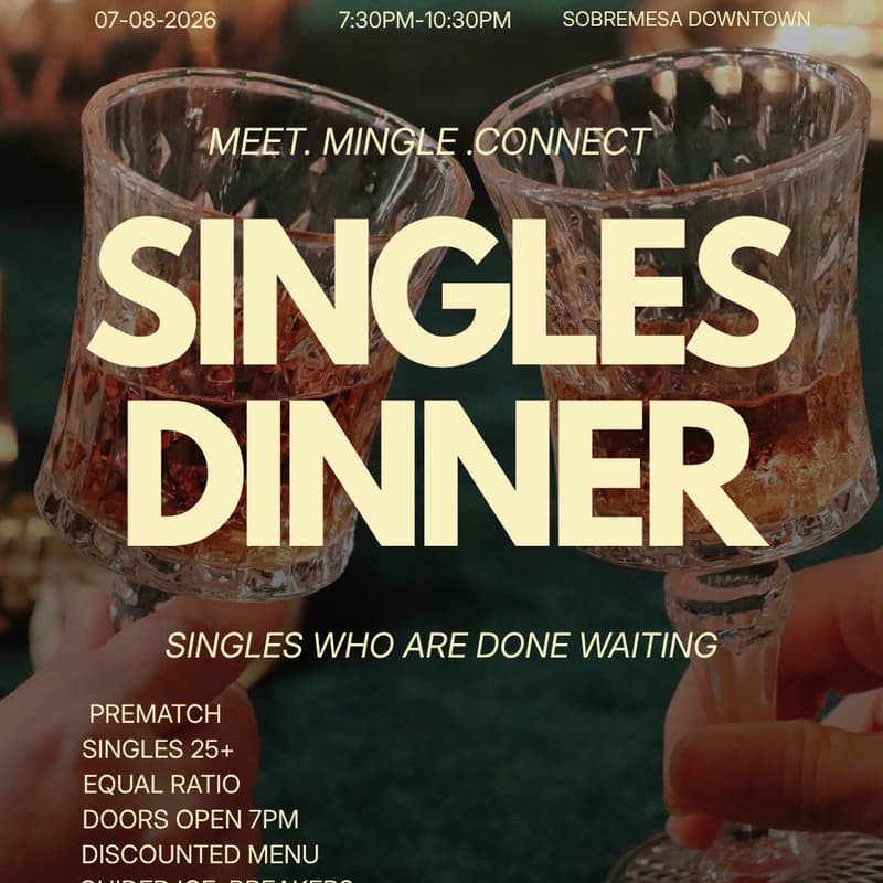 Cover Image for Singles Dinner| 7th August| Sobremesa DownTown