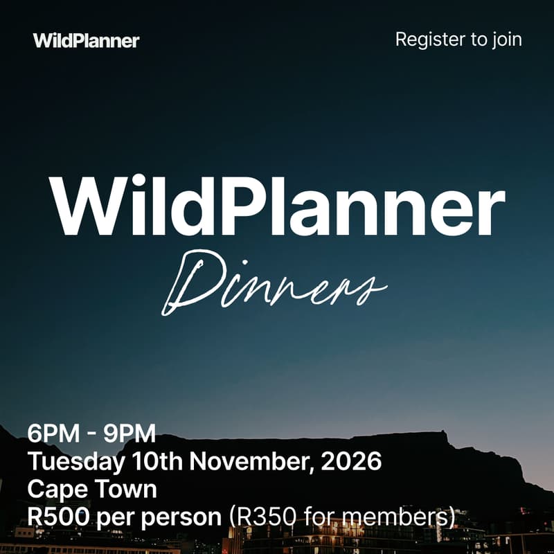Cover Image for WildPlanner Dinners - Cape Town | 2027 Features Sneak Peek