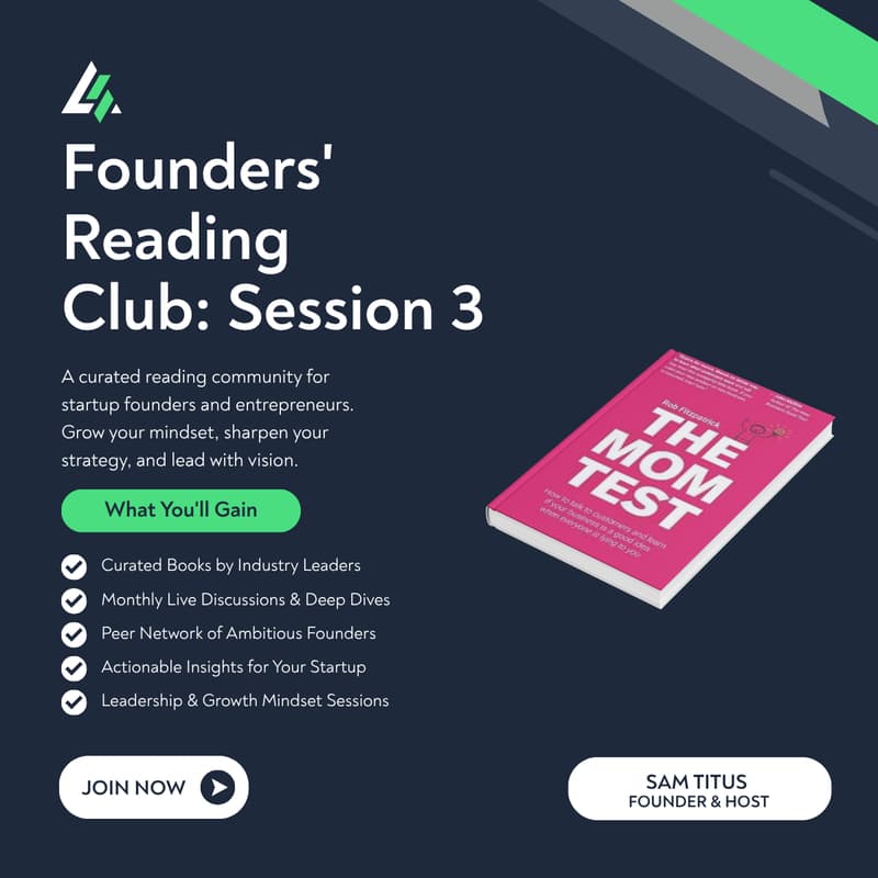 Cover Image for Founders' Reading Club: Session 3
