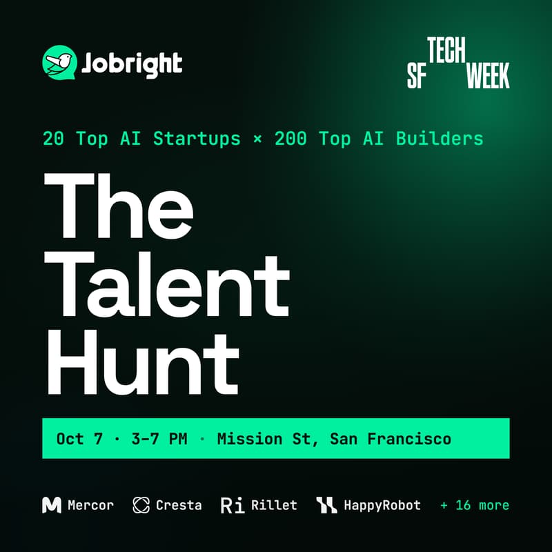 Cover Image for The Talent Hunt: 20 AI Startups Pitch to 200 Top Builders -#SFTechWeek