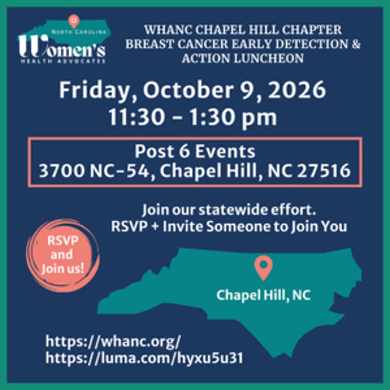 Cover Image for More than a Mammogram - WHA-NC Chapel Hill Chapter Breast Cancer Early Detection & Action Luncheon