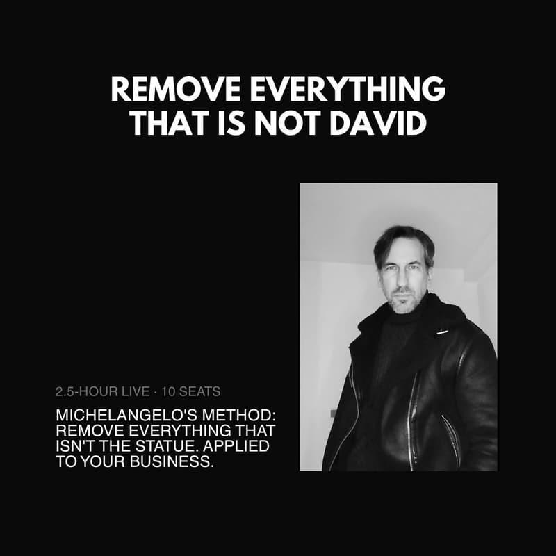 Cover Image for Live #3: Remove Everything That Is Not David