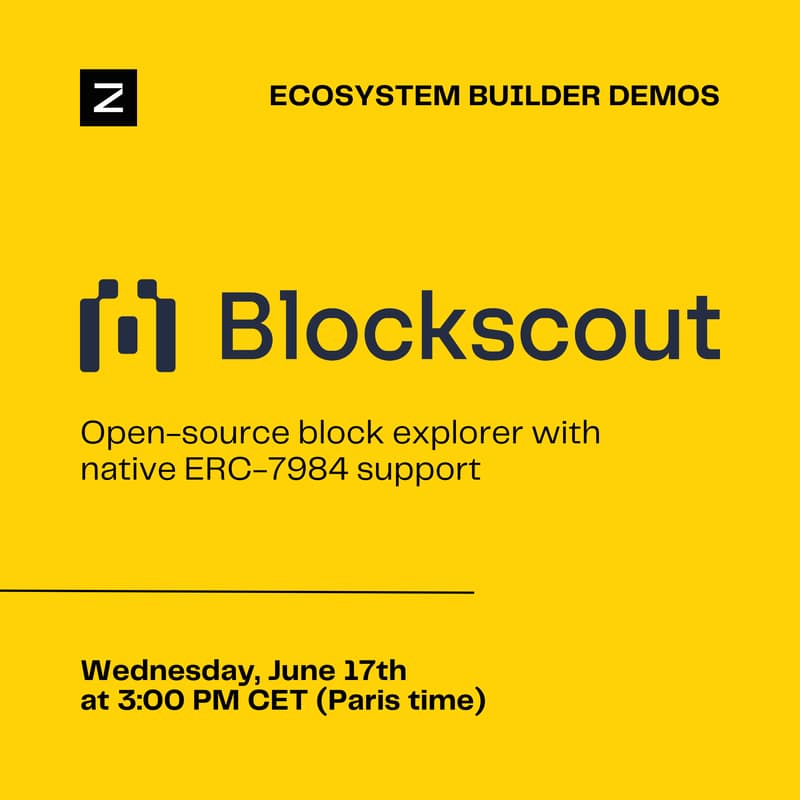 Cover Image for Zama Ecosystem Builder Demo: Blockscout