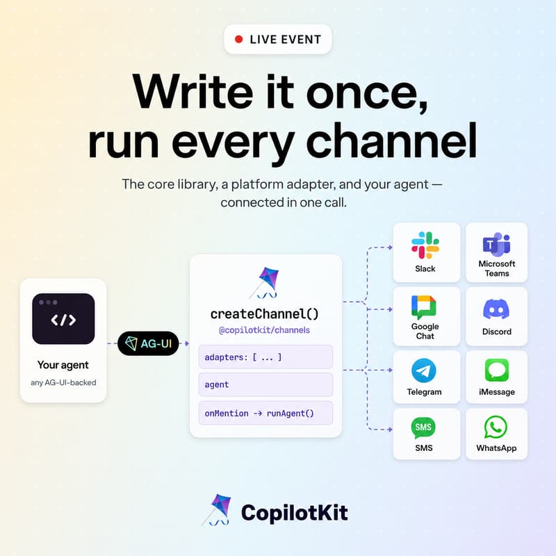 Cover Image for One Agent, Run It in Every Channel: Introducing Channels SDK