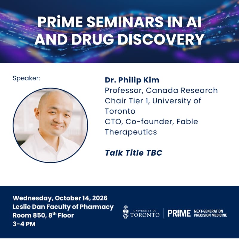 Cover Image for PRiME Seminars in AI and Drug Discovery