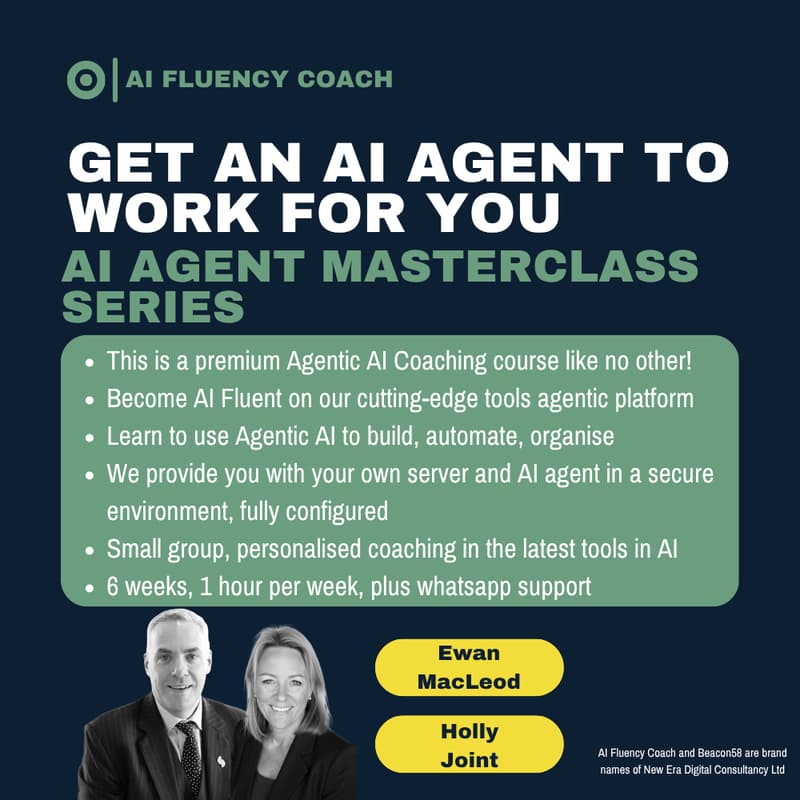 Cover Image for AI AGENT MASTERCLASSES 25th OCTOBER & REMOTE 2026