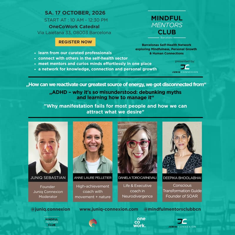 Cover Image for Mindful Mentors Club: How to deal with ADHD, Manifestation and how to reactivate our inner power - 3 speakers, 3 topics and networking