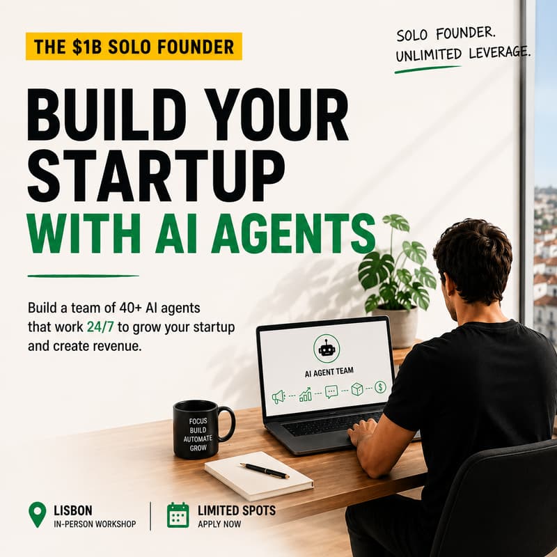 Cover Image for The $1B Solo Founder: Build Your Startup With AI Agents