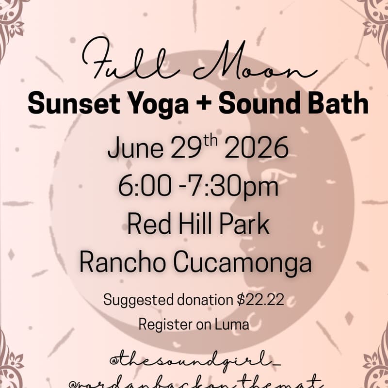 Cover Image for Full Moon: Sunset Yoga + Sound Bath